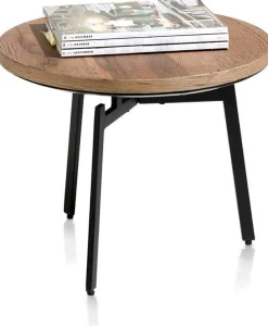 Ronde Bijzettafels-XOOON Halmstad Bijzettafel Choco Brown
