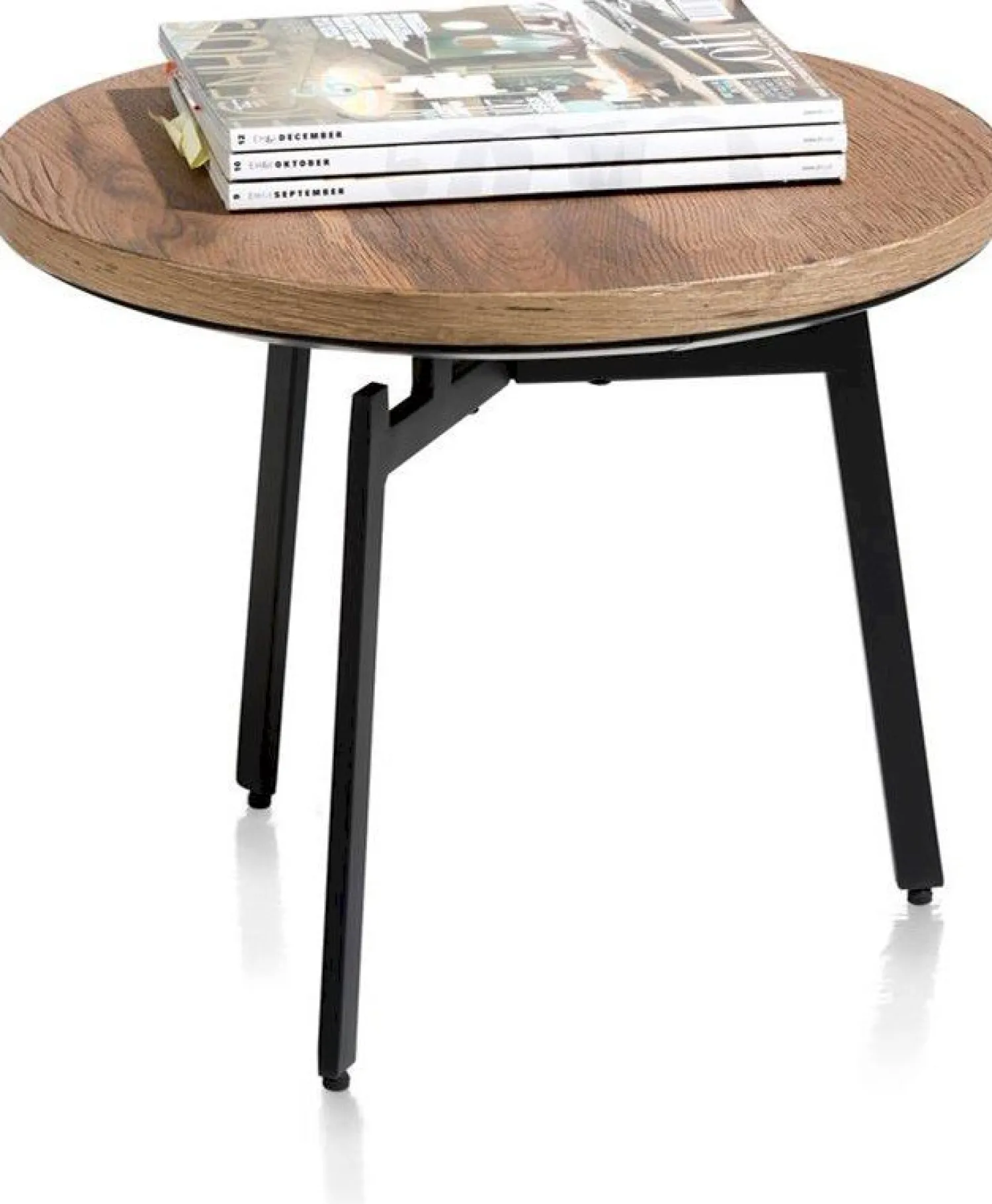 Ronde Bijzettafels-XOOON Halmstad Bijzettafel Choco Brown