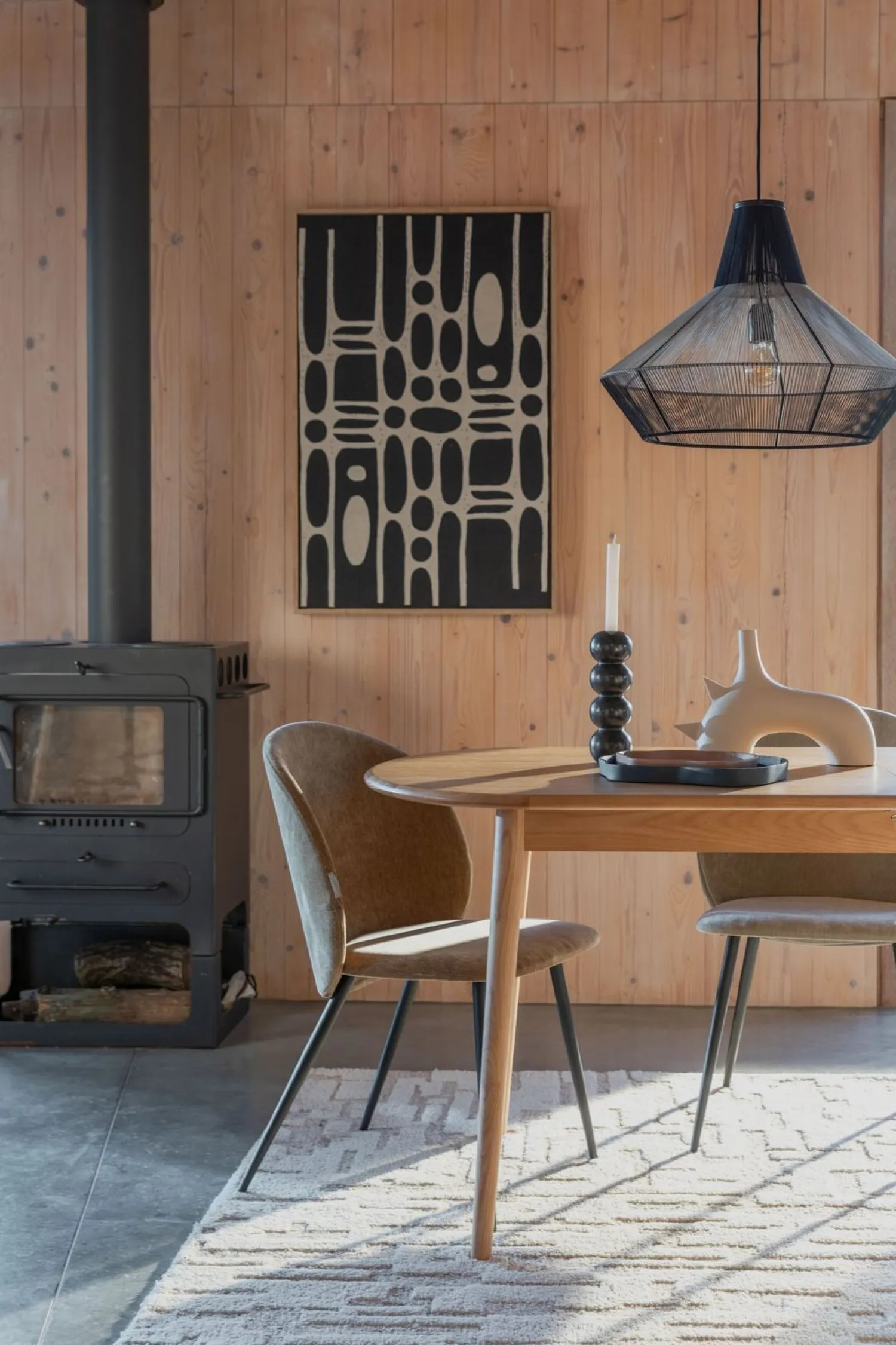 Wanddecoraties-Zuiver Halo Wandecoratie Zwart