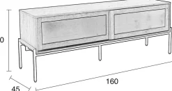 Dressoirs|Tv-Meubels-Zuiver Hardy Dressoir Zwart