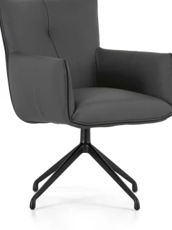 Eetkamerstoelen Met Armleuning-Montèl Harmony Armstoel Antraciet