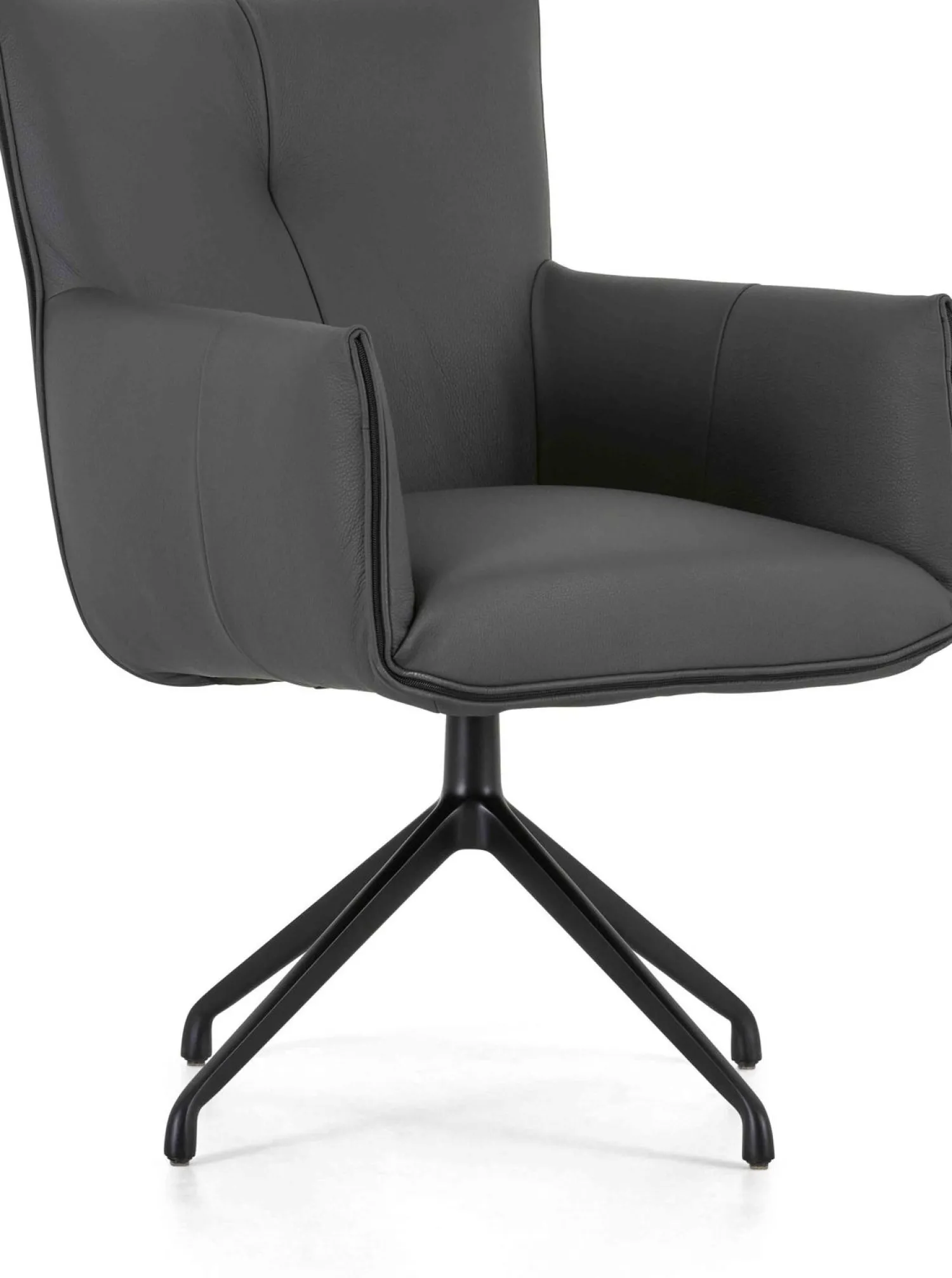 Eetkamerstoelen Met Armleuning-Montèl Harmony Armstoel Antraciet