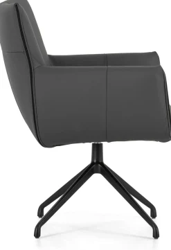 Eetkamerstoelen Met Armleuning-Montèl Harmony Armstoel Antraciet