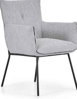 Eetkamerstoelen Met Armleuning-Montèl Harmony Armstoel Light Grey