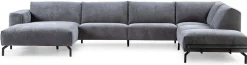 Hoekbanken-Feelings Wonen Harvard Hoekbank Dark Grey