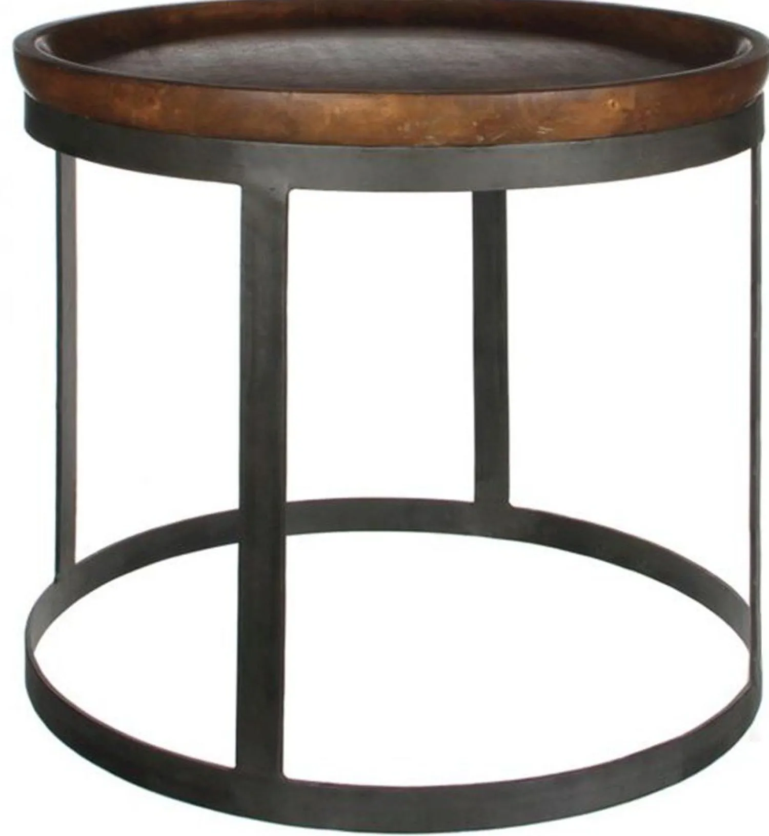 Ronde Bijzettafels-Trendhopper Harvey Bijzettafel bruin