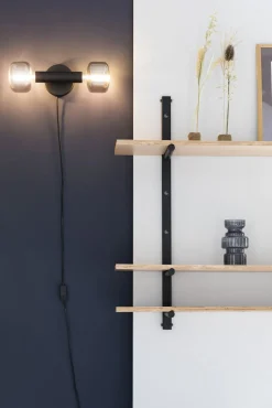 Industriële Wandlampen|Wandlampen-Zuiver Hawk Wandlamp Black