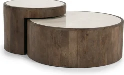 Ronde Salontafels-Eleonora Hazel Salontafel Bruin