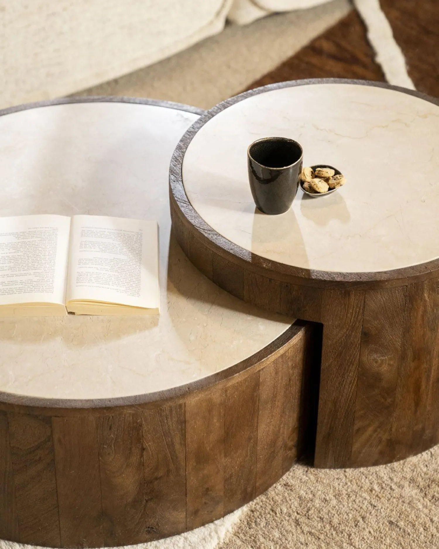 Ronde Salontafels-Eleonora Hazel Salontafel Bruin