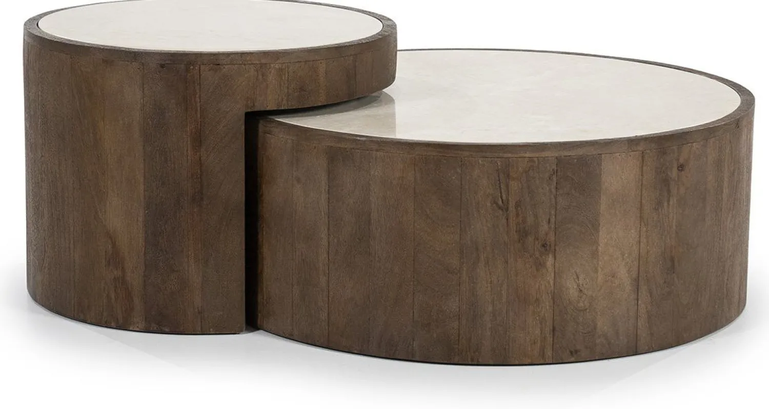 Ronde Salontafels-Eleonora Hazel Salontafel Bruin