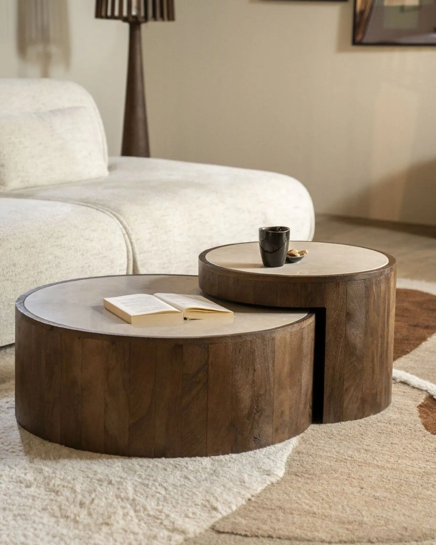 Ronde Salontafels-Eleonora Hazel Salontafel Bruin