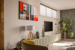 Industriële Wandlampen|Wandlampen-Zuiver Hazy Wandlamp Zwart