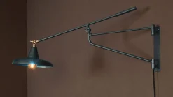 Industriële Wandlampen|Wandlampen-Dutchbone Hector Wandlamp Teal