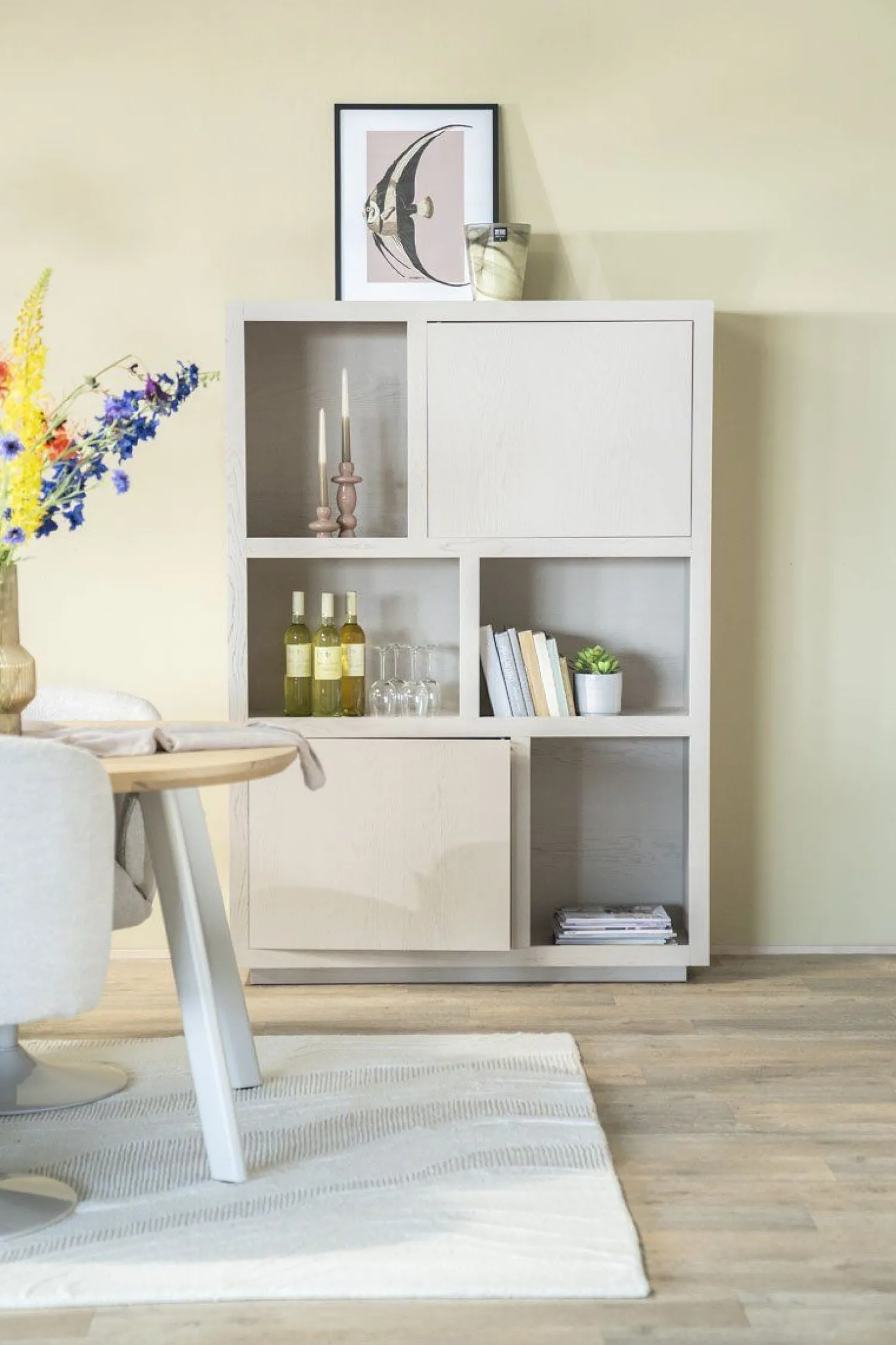 Opbergkasten|Opbergkasten-Eleonora Helsinki Kabinet Taupe