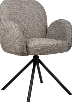 Eetkamerstoelen Met Armleuning-Eijerkamp Collectie Hidde Armstoel Bruin