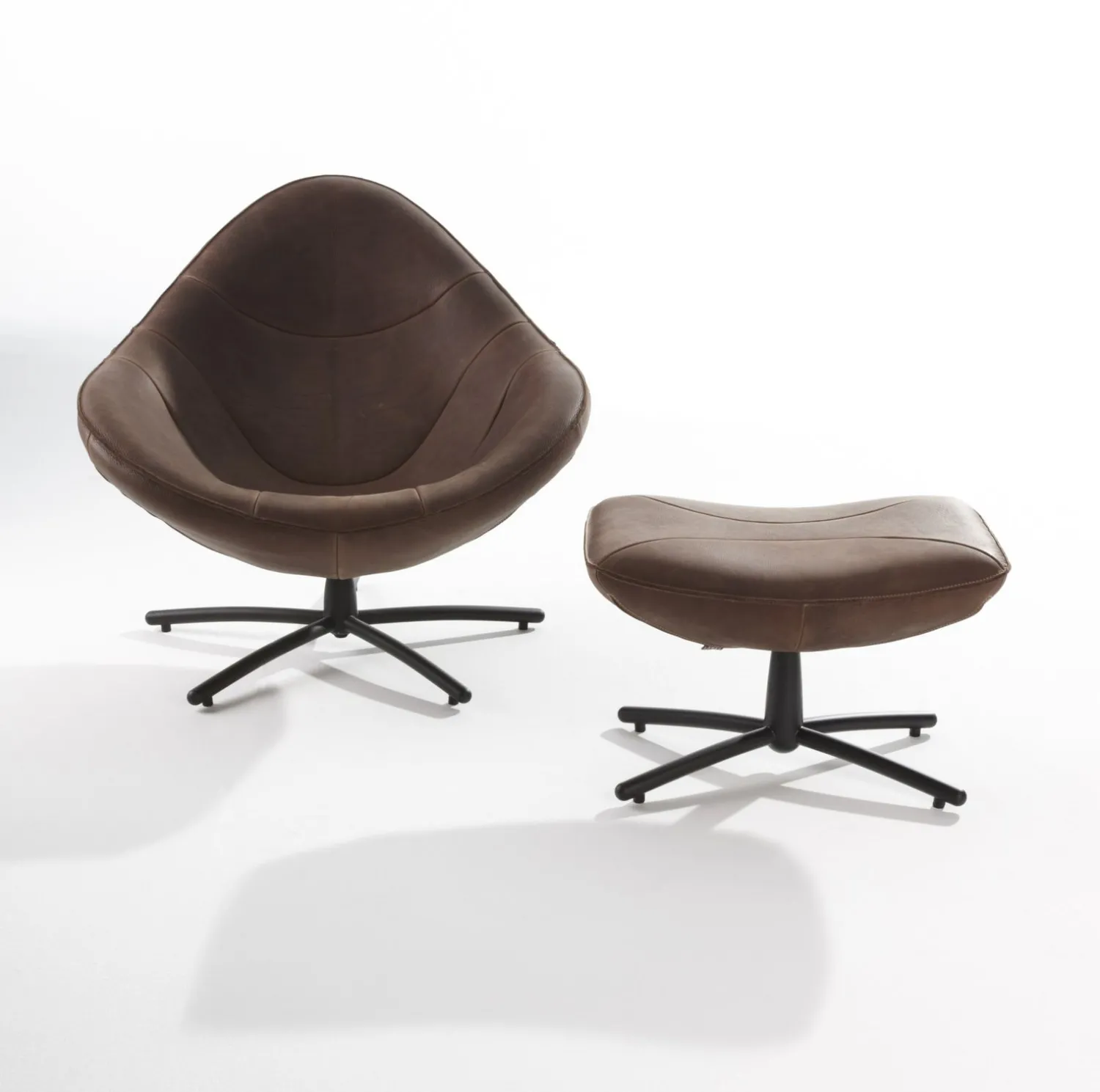Hockers|Poefs-LABEL Vandenberg Hidde Hocker Bruin