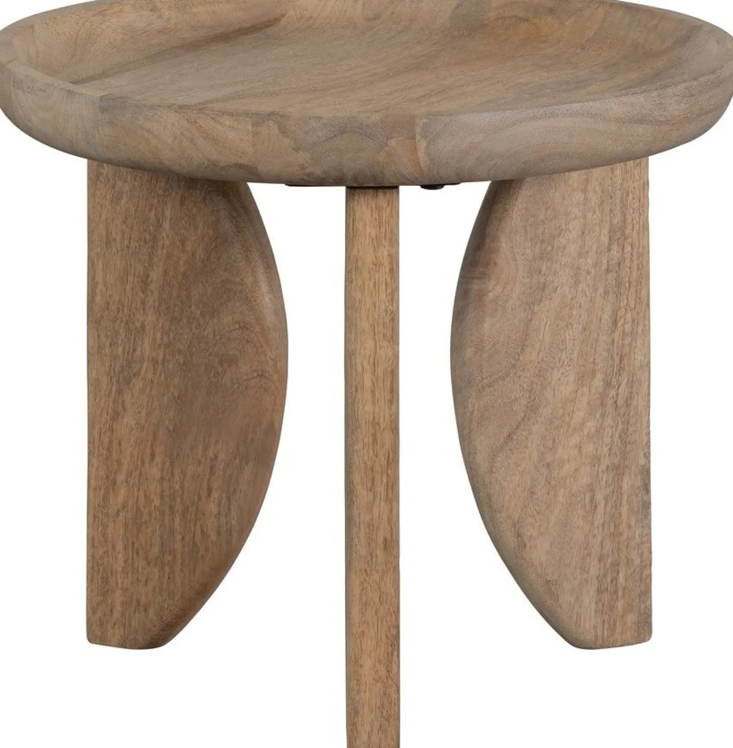 Houten Bijzettafels|Ronde Bijzettafels-vtwonen High Heels Bijzettafelset Natural