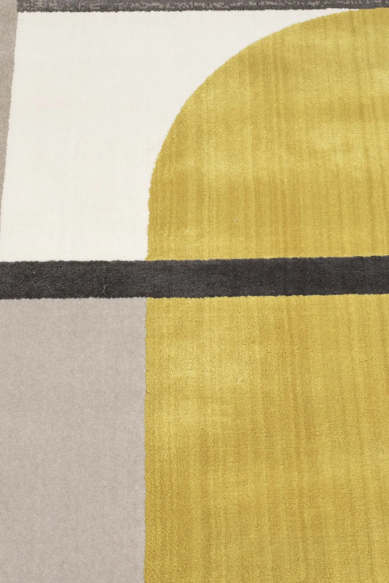 Vloerkleden|Rechthoekige Vloerkleden-Zuiver Hilton Yellow Vloerkleed Grey/Yellow