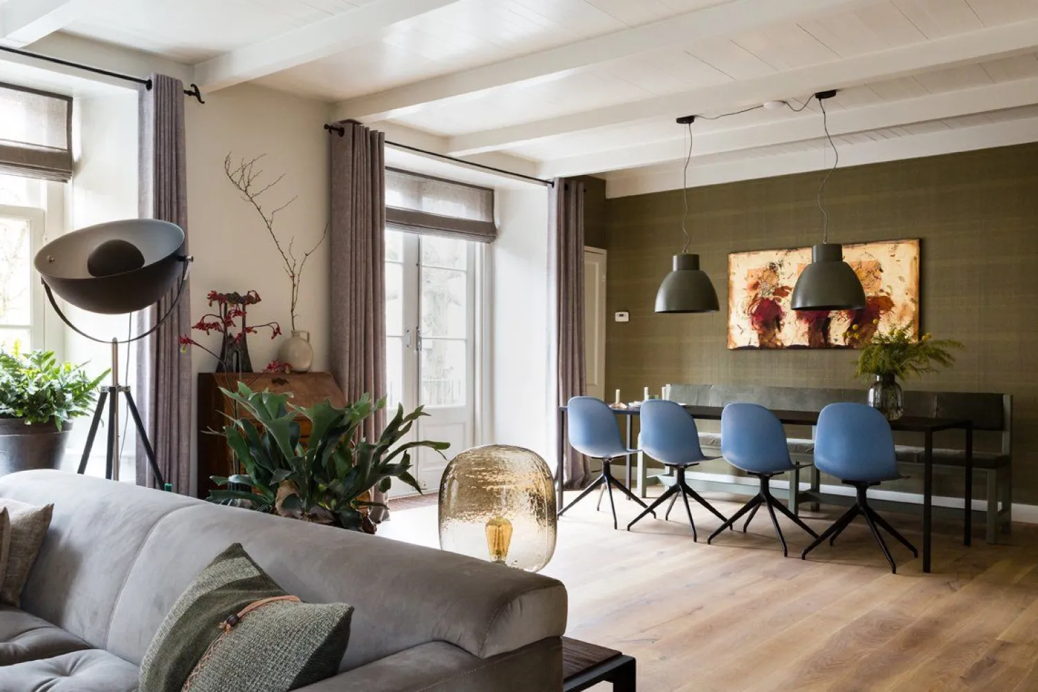 Industriële Vloerlampen|Vloerlampen-It's about RoMi Hollywood Vloerlamp zwart