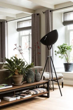 Industriële Vloerlampen|Vloerlampen-It's about RoMi Hollywood Vloerlamp zwart