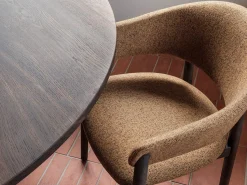 Design Stoelen|Eetkamerstoelen Met Armleuning-Arco Home-Work Eetkamerstoel Cognac