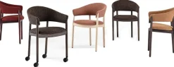 Design Stoelen|Eetkamerstoelen Met Armleuning-Arco Home-Work Eetkamerstoel Cognac