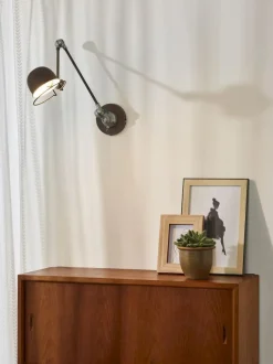 Industriële Wandlampen|Wandlampen-Lucide Honore Wandlamp Roest Bruin