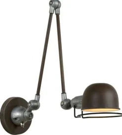 Industriële Wandlampen|Wandlampen-Lucide Honore Wandlamp Roest Bruin