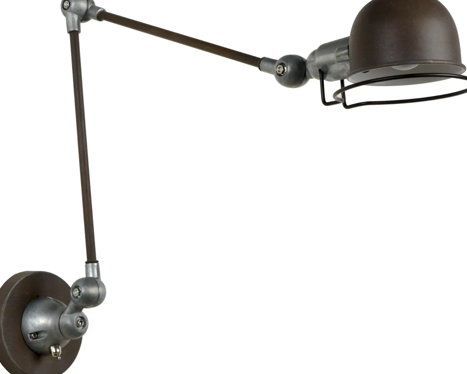 Industriële Wandlampen|Wandlampen-Lucide Honore Wandlamp Roest Bruin