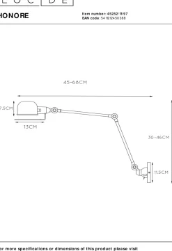 Industriële Wandlampen|Wandlampen-Lucide Honore Wandlamp Roest Bruin