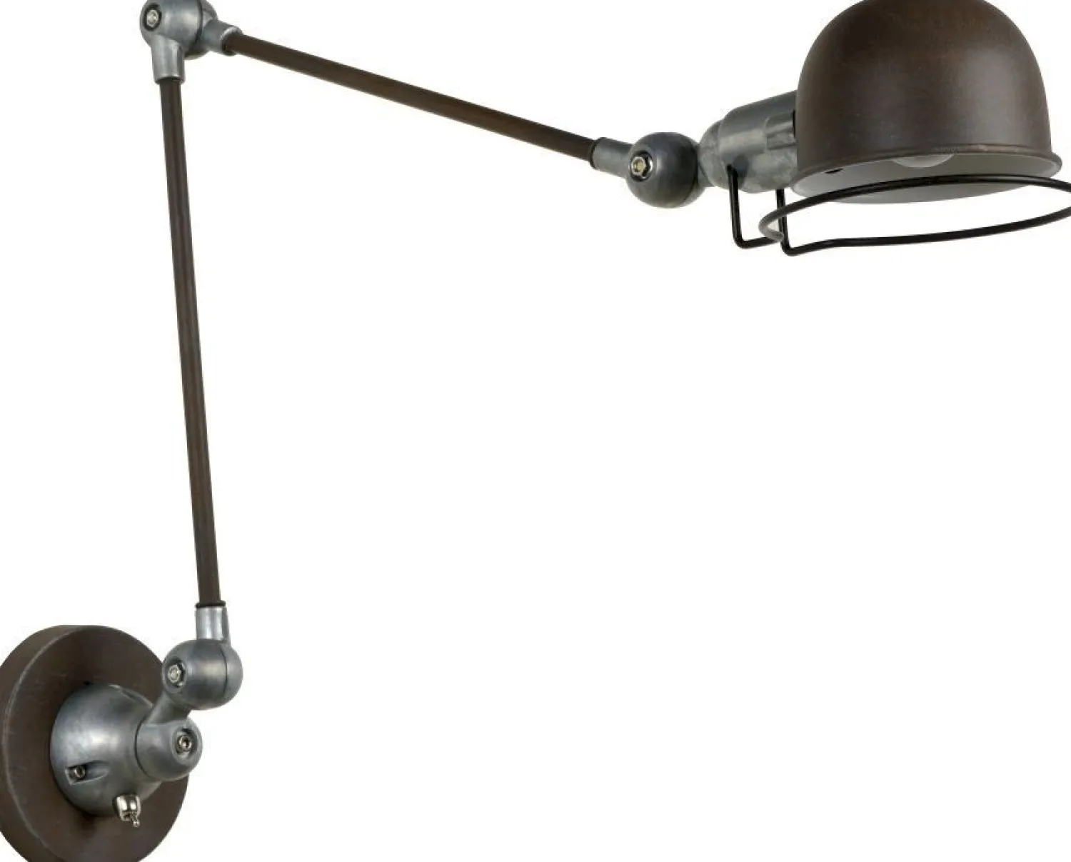 Industriële Wandlampen|Wandlampen-Lucide Honore Wandlamp Roest Bruin