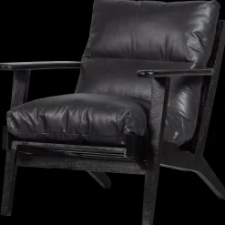 Leren Fauteuils-WOOOD Houston Fauteuil Black