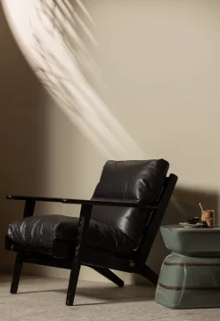 Leren Fauteuils-WOOOD Houston Fauteuil Black