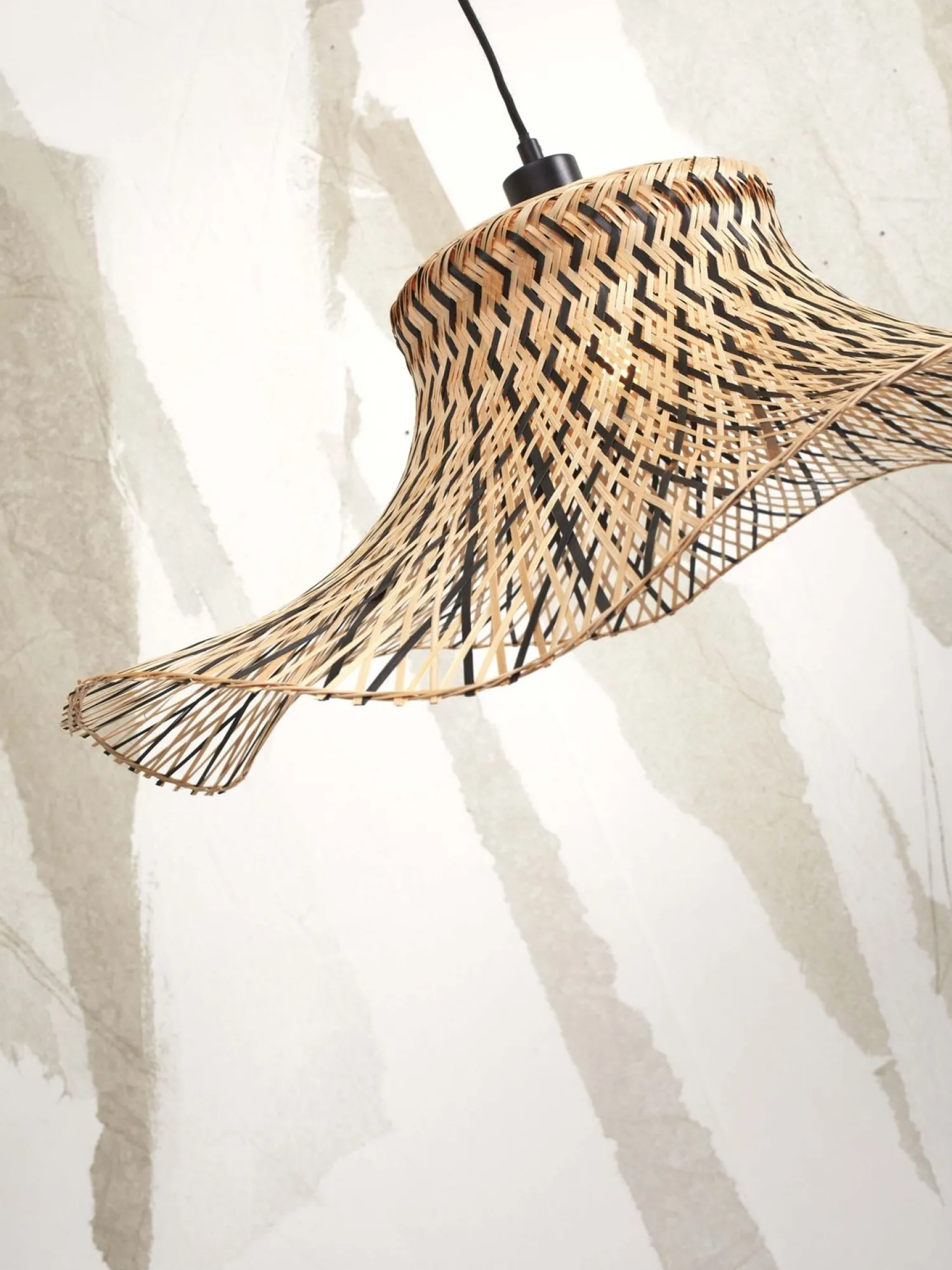 Hanglampen|Hanglampen-Good&Mojo Ibiza L Hanglamp Natural, Black
