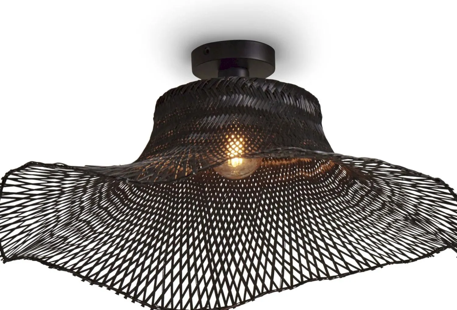 Plafondlampen|Plafondlampen-Good&Mojo Ibiza L Plafondlamp Black