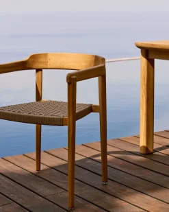 Tuinstoelen-Kave Home Icaro Tuinstoel Beige, Naturel