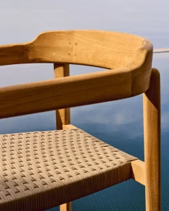 Tuinstoelen-Kave Home Icaro Tuinstoel Beige, Naturel