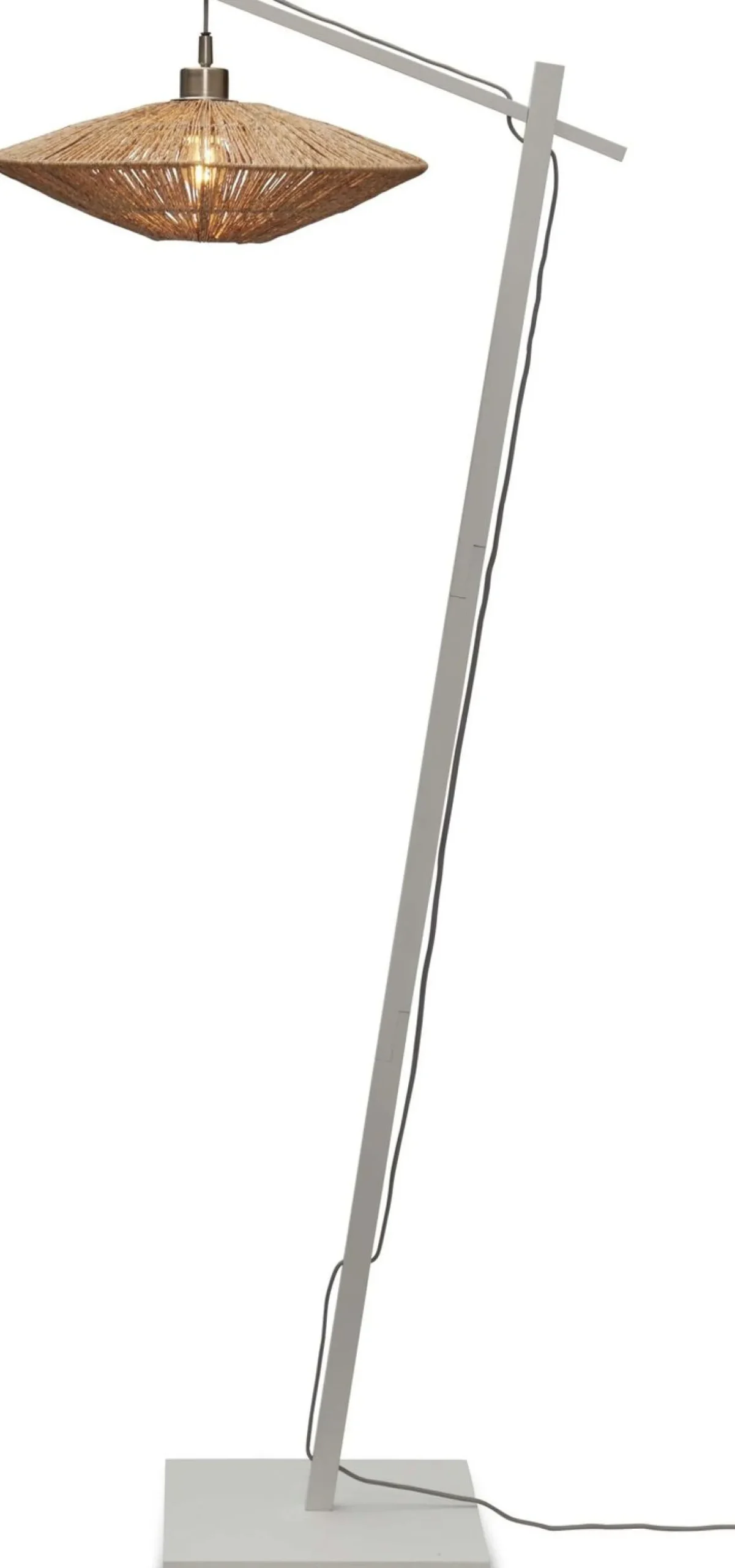 Vloerlampen|Vloerlampen-Good&Mojo Iguazu Ufo Vloerlamp White, Natural, Grey