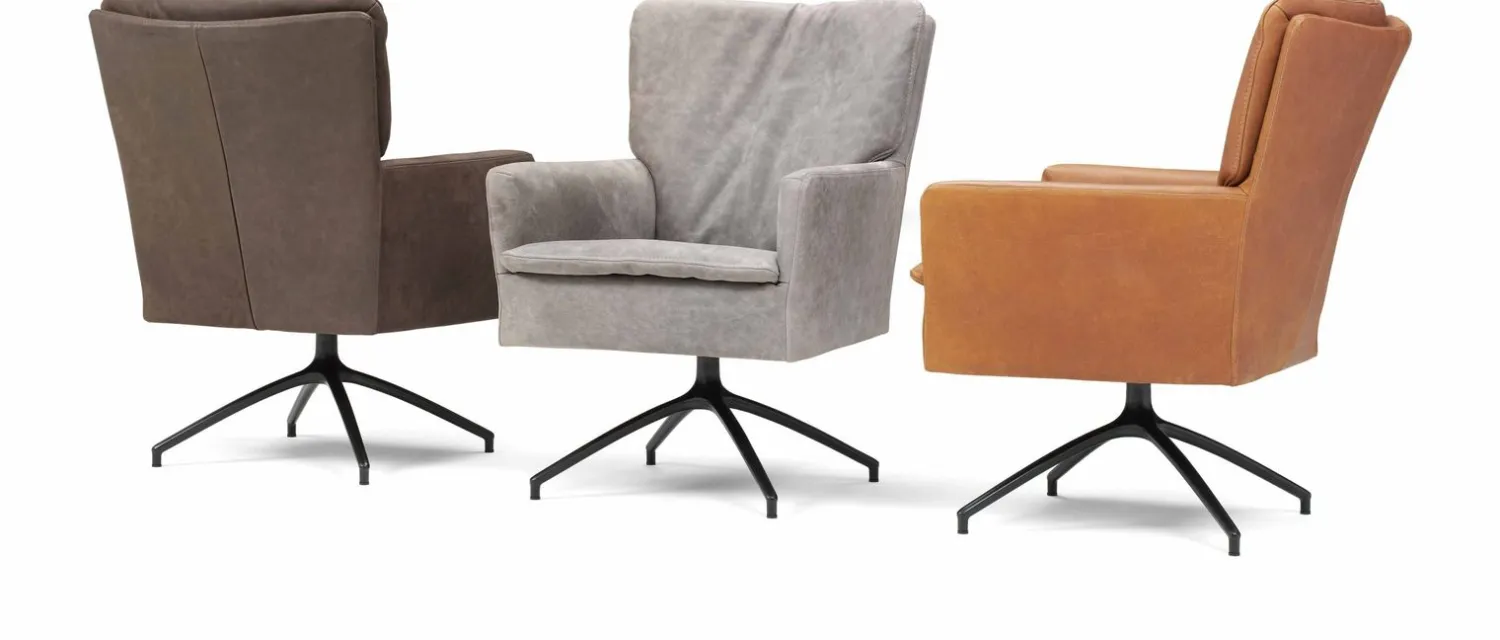 Eetkamerstoelen Met Armleuning-Eijerkamp Collectie Ilja Eetkamerstoel Cream