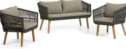 Loungesets-Kave Home Inti Loungeset Groen