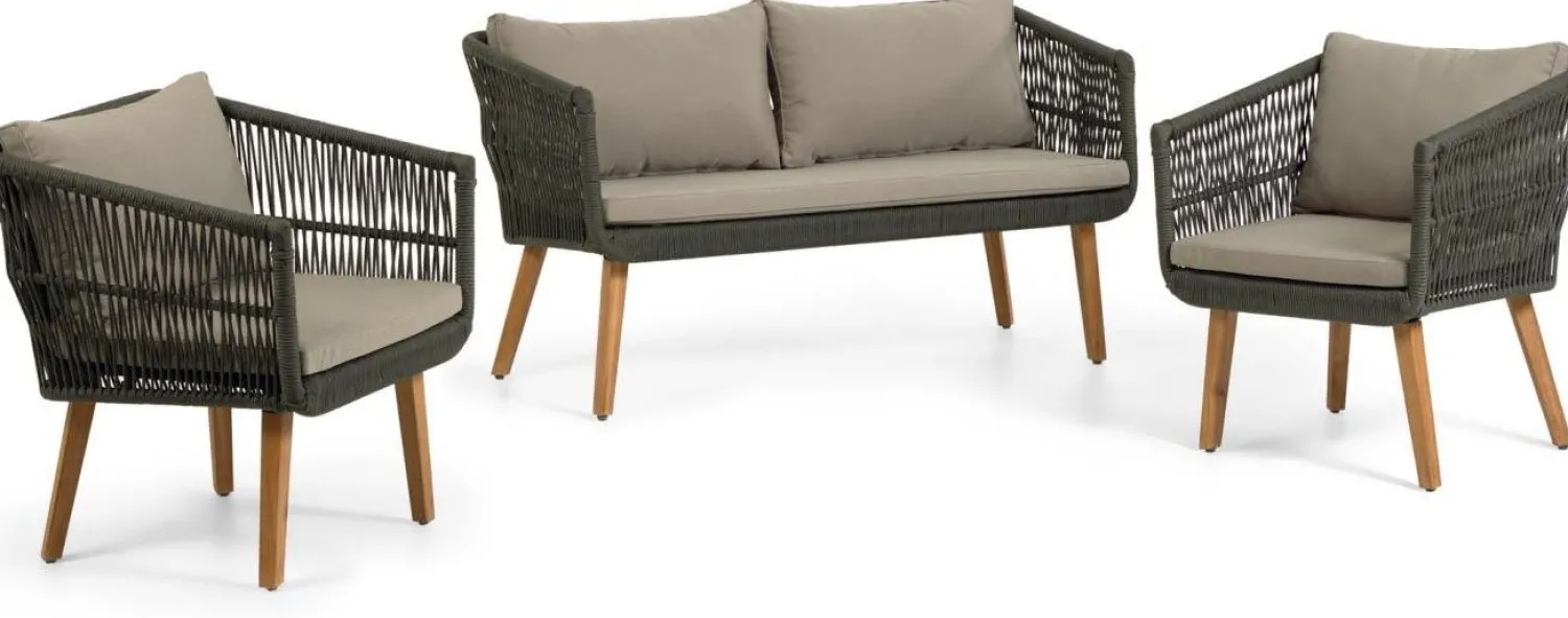 Loungesets-Kave Home Inti Loungeset Groen
