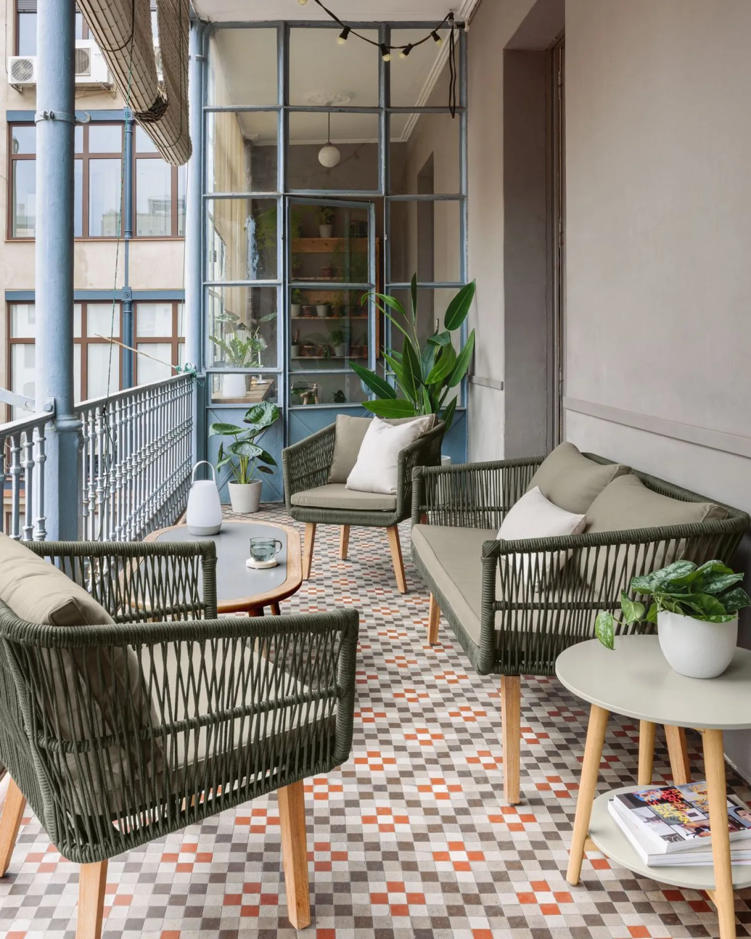 Loungesets-Kave Home Inti Loungeset Groen