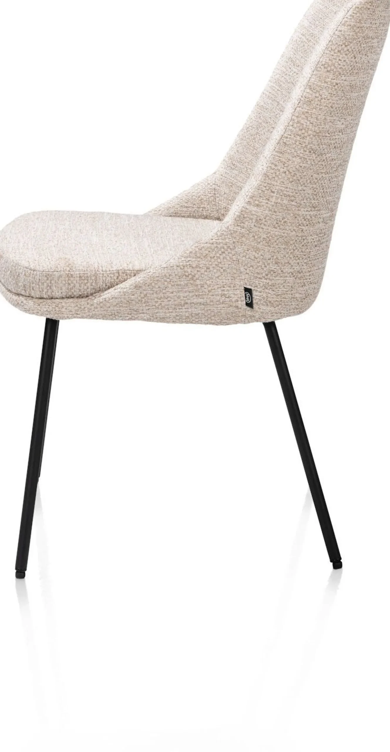 Eetkamerstoelen Zonder Armleuning-Henders en Hazel Isaac Bellini Eetkamerstoel Creme