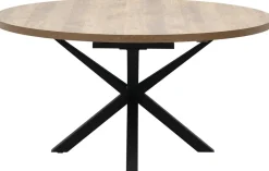 Uitschuifbare Eettafels|Ronde Eettafels-Trendhopper Iseo Eettafel Mango, Zwart