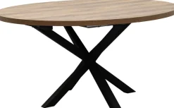 Uitschuifbare Eettafels|Ronde Eettafels-Trendhopper Iseo Eettafel Mango, Zwart