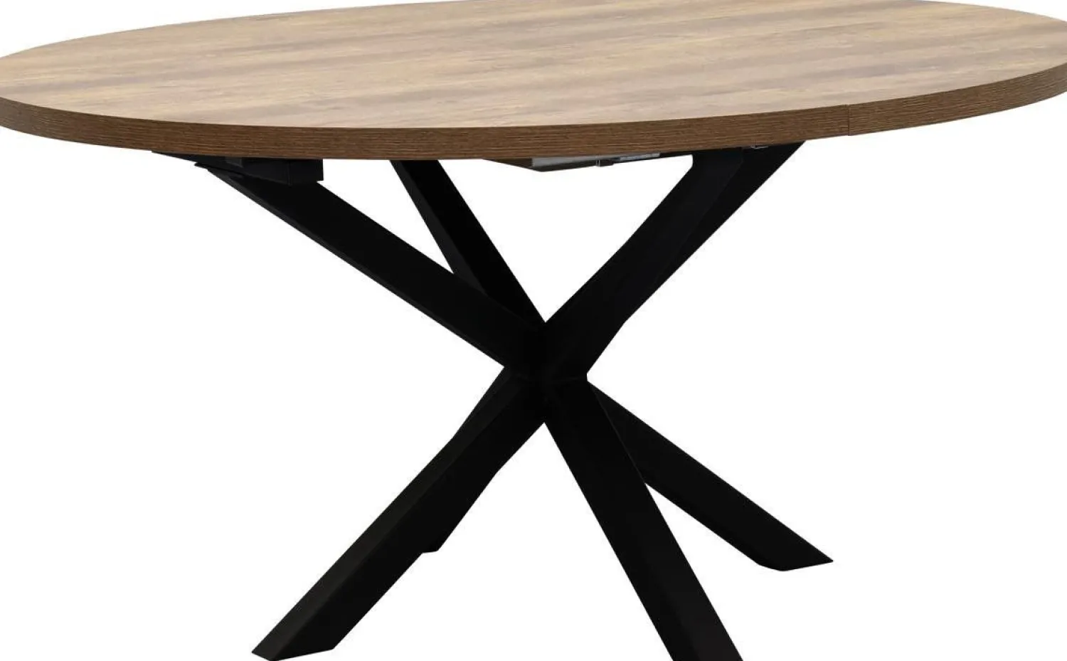 Uitschuifbare Eettafels|Ronde Eettafels-Trendhopper Iseo Eettafel Mango, Zwart