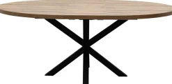 Uitschuifbare Eettafels|Ronde Eettafels-Trendhopper Iseo Eettafel Mango, Zwart