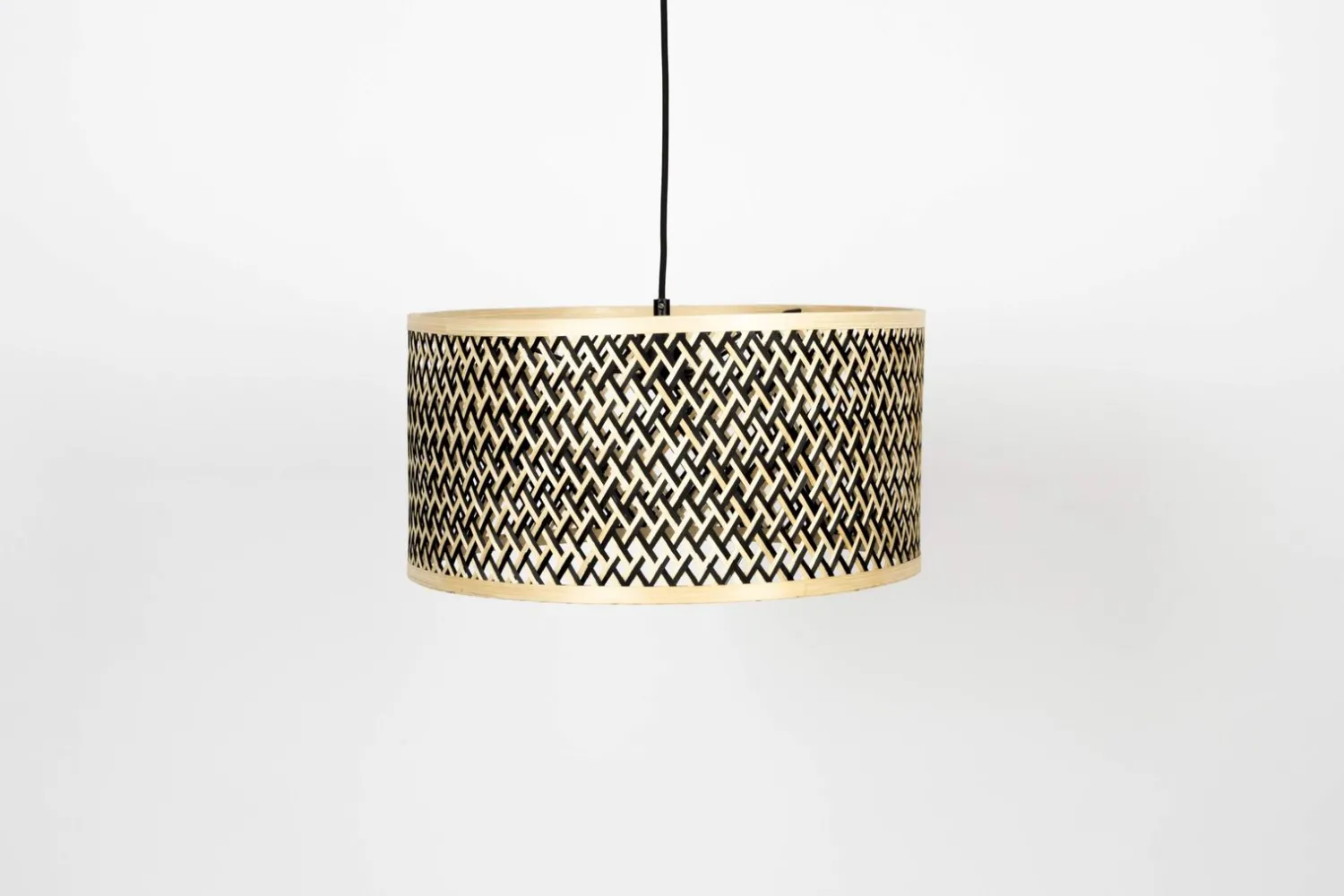 Hanglampen|Hanglampen-Dutchbone Isla Hanglamp Black, Natural