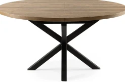 Houten Eettafels|Ronde Eettafels-Feelings Wonen Isla Uitschuiftafel Mokka