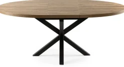 Houten Eettafels|Ronde Eettafels-Feelings Wonen Isla Uitschuiftafel Mokka